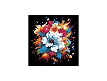 malování podle čísek květy