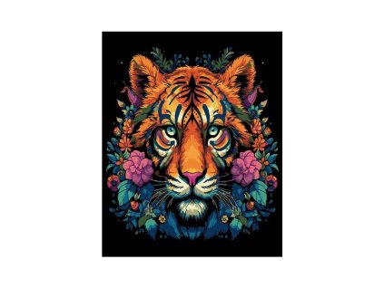 plátko tygr v květinách