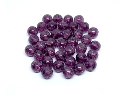 korálky tm. fialové