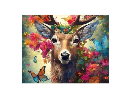 diamantový obrázek jelen