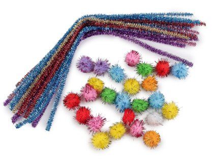 chlupaté drátky s lurexem