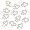 Dřevěná srdíčka bílá 4 cm, 12 ks