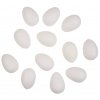 Vajíčka bílá plastová 6 cm, 12 ks