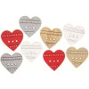 Srdce dřevěné 3,5 cm 8 ks
