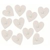 Srdce dřevěné s lepíkem 3 cm, 12ks