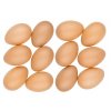 Vajíčka plastová 6 cm bez šňůrky, 12 ks v sáčku, hnědá