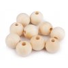 Dřevěné korálky nelakované Ø25 mm - 10ks
