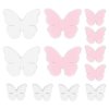 Motýli bílořůžoví velikost 2,5 - 4,5 cm - 12 ks