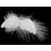 Dekorace andělská křídla s klipem 3 ks, bílá
