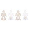 Anděl dřevěný na zavěšení 7 cm, 4 ks