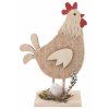 Slepice dřevěná s vajíčkem 10 x 15 cm na postavení