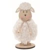 Ovce dřevěná bílá na postavení 11 x 20 x 6 cm