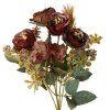 ruze kytice 28cm hneda
