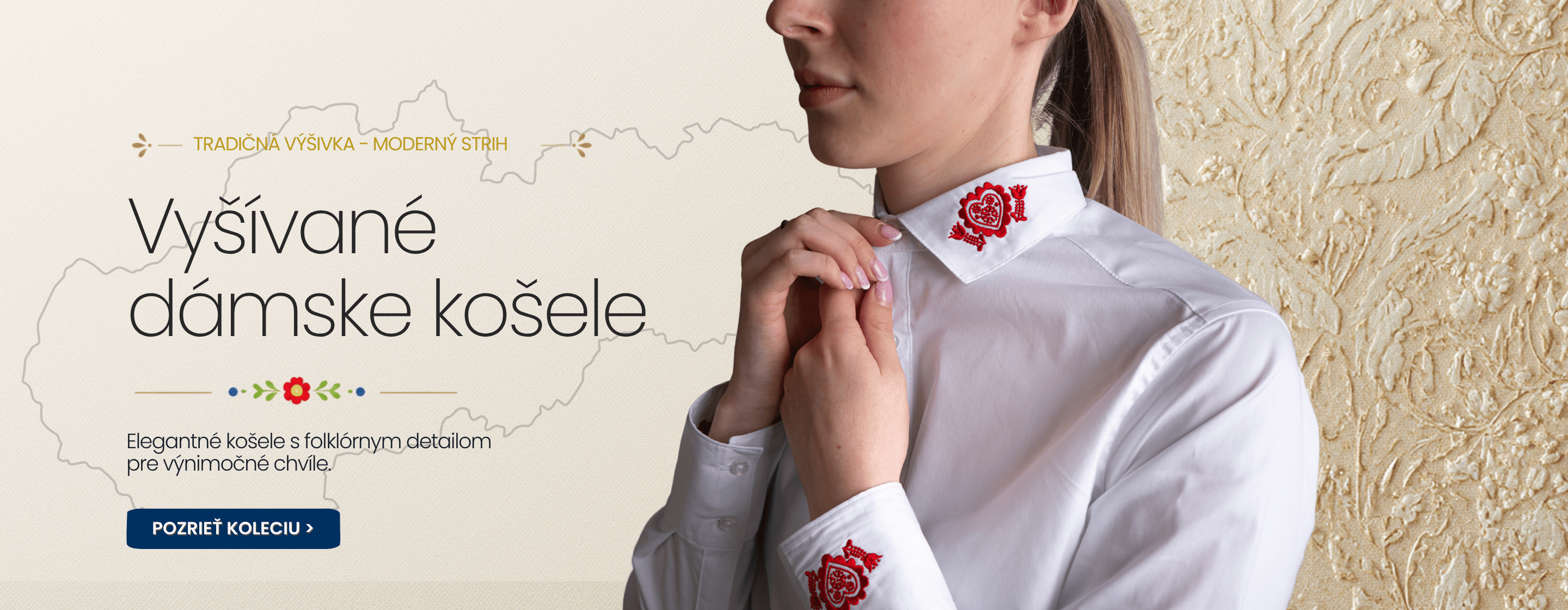 Vyšívané dámske košele