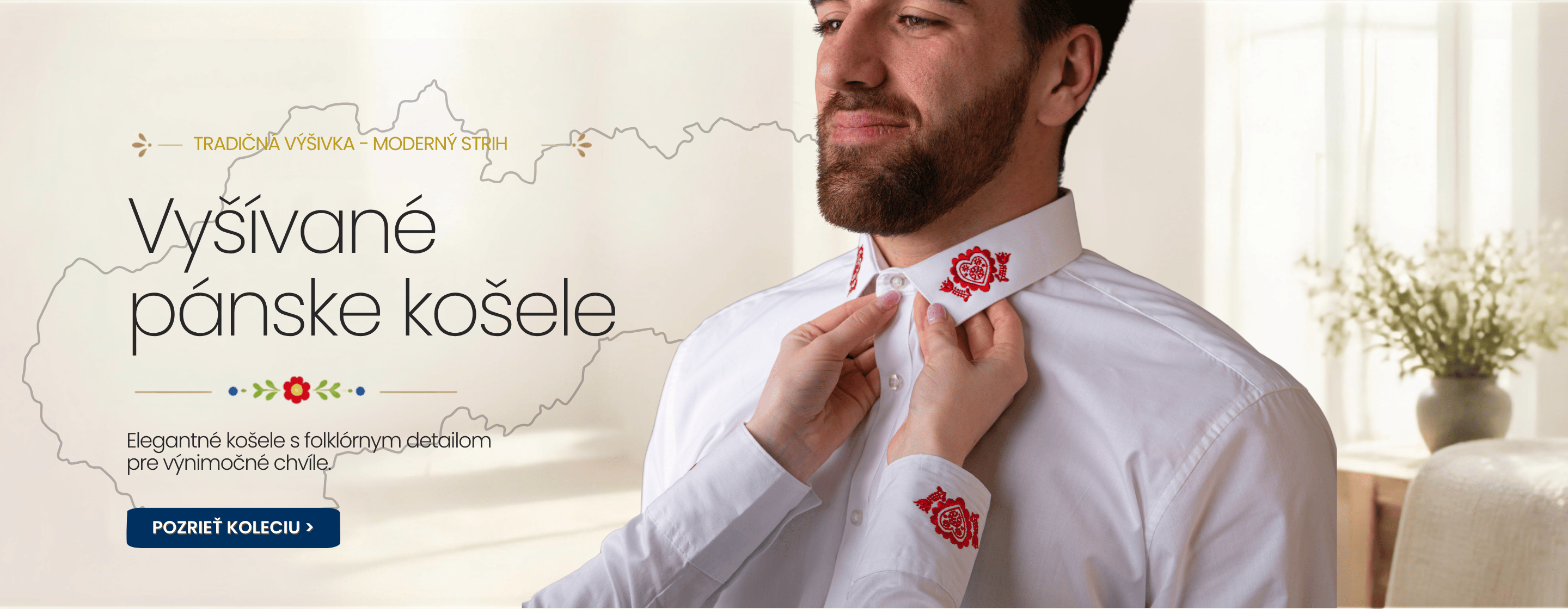 Vyšívané pánske košele