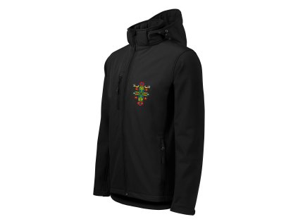 3196 4 softshellova bunda panska micro fleece s vysivkou vzoru adam folk vpredu a vzadu ciapka zadarmo