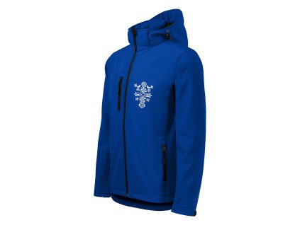 3202 10 softshellova bunda panska micro fleece s vysivkou vzoru adam biely vpredu a vzadu ciapka zadarmo