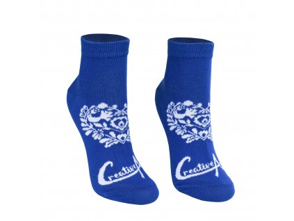 Folklórne ponožky CreativeArt modré (Veľkosť 43-46)