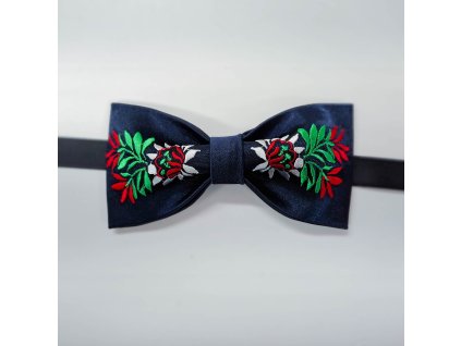 motylik kristian folk saten tmavomodry 094418