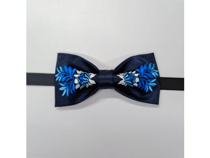 motylik kristian modry saten tmavomodry 094735