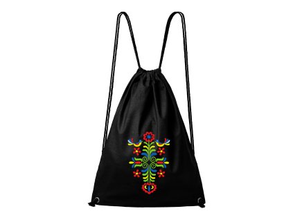 Vyšívaný batoh s vreckom vzor Adam folk - výber farby batoha