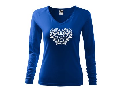 3598 6 damske tricko dlhy rukav s vysivkou ika biela vyber farieb tricka