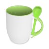 eng pm JS Coating mug with spoon light green Sublimation Thermal Transfer 1227 1