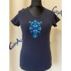 2032 damske tricko s vysitym vzorom adam v modrych odtienoch vyber farieb tricka