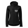 3178 8 softshellova bunda damska micro fleece s vysivkou vzoru ika v bielej farbne vpredu a vzadu