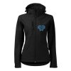 3187 8 softshellova bunda damska micro fleece s vysivkou vzoru ika modra vpredu a vzadu
