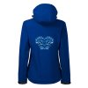 3187 15 softshellova bunda damska micro fleece s vysivkou vzoru ika modra vpredu a vzadu