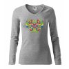 3595 12 damske tricko dlhy rukav s vysivkou ika folk vyber farieb tricka