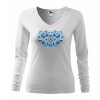 3601 2 damske tricko dlhy rukav s vysivkou ika modra vyber farieb tricka