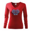 3601 4 damske tricko dlhy rukav s vysivkou ika modra vyber farieb tricka