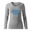 3601 12 damske tricko dlhy rukav s vysivkou ika modra vyber farieb tricka