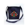 Folklórna kabelka/kapsa z čiernej alebo modrej rifloviny s výšivkou vzor Ždiar
