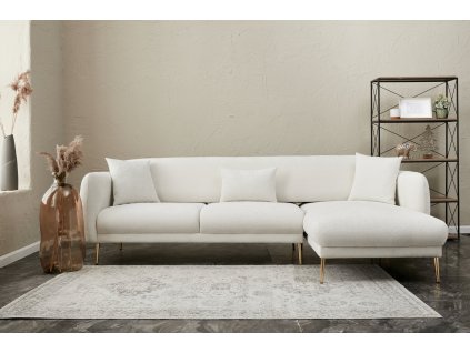 Rohová sedací souprava rozkládací SIMENA R krémová