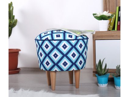 Taburet SKY V3 bílý;modrý