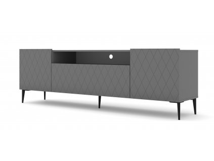 TV stolek Diuna 193 cm, grafit mat + černá