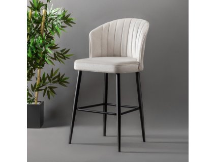 Barová židle 2 ks Rubi krémová a černá
