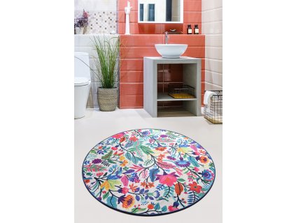 Koupelnová předložka PICTURA barevné rostliny