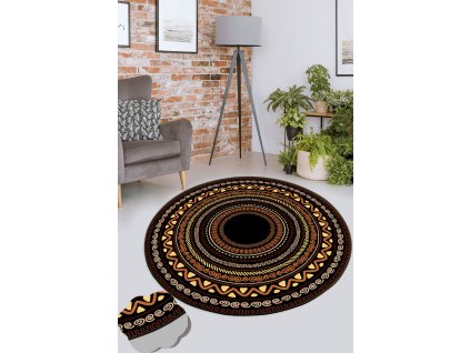 Koberec (100 cm) MISTIK MANDALA černý 