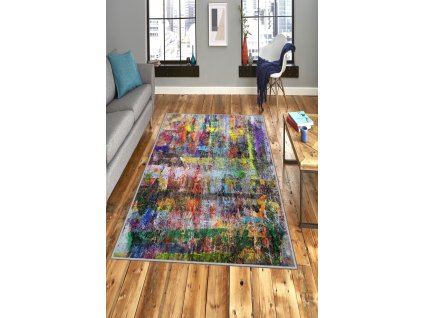 Koberec (120 x 180) EXFAB287 barevná abstrakce