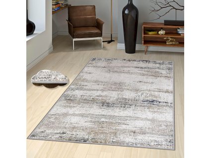 Koberec (120 x 180) EEXFAB446 popraskaná bílá omítka