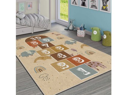 Dětský koberec (120 x 180) HMI KDC-117 béžový s panákem
