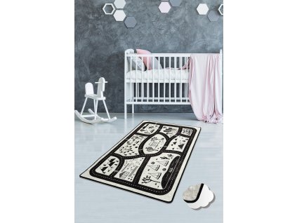 Dětský koberec (140 x 190) BLACK CITY silnice