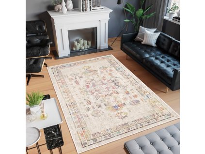 Koberec (160 x 230) WOOBTNY0245 béžový se vzorem