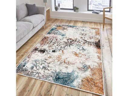 Koberec (180 x 280) ELS - E bílý se vzorem