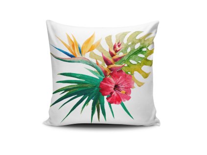 Povlak na polštář NKLF-304 bílý s orchideí