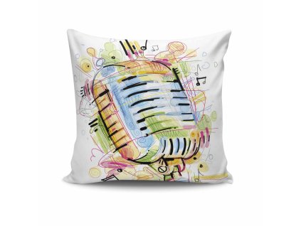 Povlak na polštář NKRLNT-068 barevný mikrofon